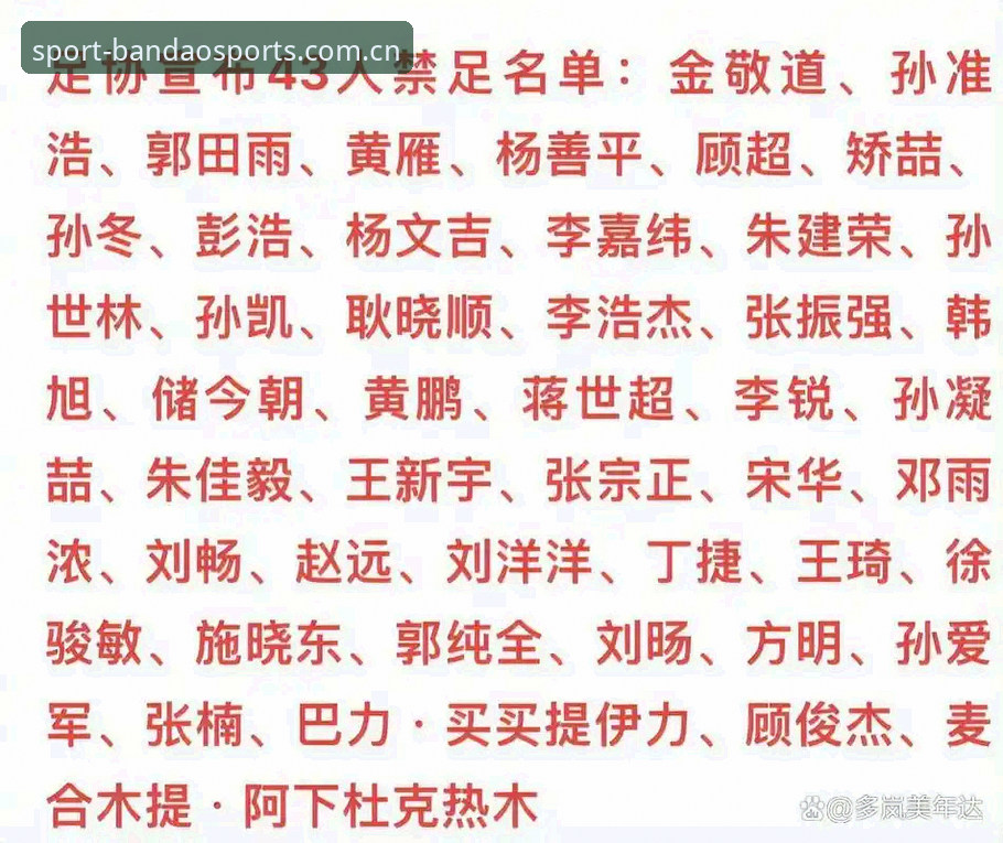 足协禁足名单事件与体育行业规范建设：从处罚力度看行业治理差异